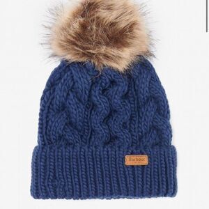 NWT Barbour kids beanie navy